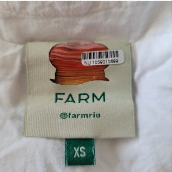 Farm Rio Pure White Fruits Richelieu Maxi Dress size XS - Picture 7 of 9